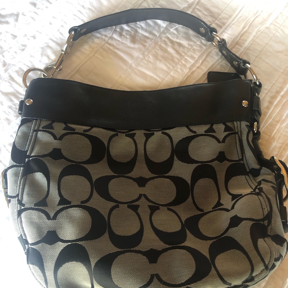 Coach Carly Large Signature Hobo Purse Handbag